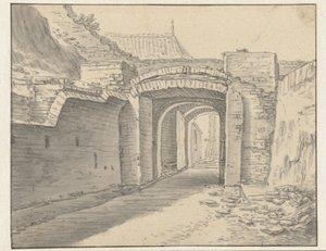 Paso bajo la muralla de Utrecht de Herman Saftleven