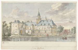 Vista del castillo de Nijenrode de Herman Saftleven