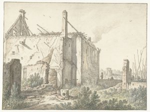 Ruina de una casa en Utrecht de Herman Saftleven