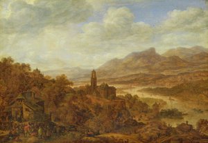 Paisaje con el río Rin de Herman the Younger Saftleven