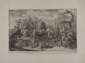 Ruinas antiguas de un anfiteatro de Herman van Swanevelt