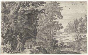 Elías y el ángel Representaciones del Antiguo Testamento (título de la serie) de Herman van Swanevelt
