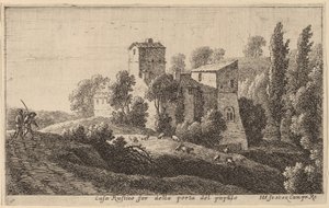 Granja más allá de la Porta del Popolo