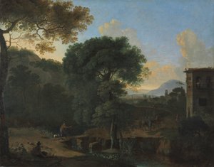 Paisaje con nómadas de Herman van Swanevelt