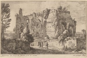 Paisaje con el cardenal de Herman van Swanevelt