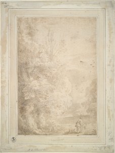 Paisaje con viajero en burro