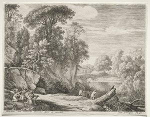 The Donkey Led to the River de Herman van Swanevelt