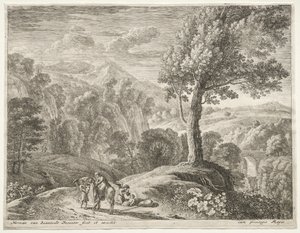 La Huida a Egipto: El Gran Árbol y la Cascada de Herman van Swanevelt