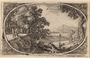 El tocón cerca del río de Herman van Swanevelt