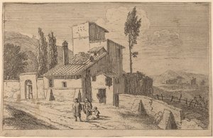 Vista de un convento de Herman van Swanevelt