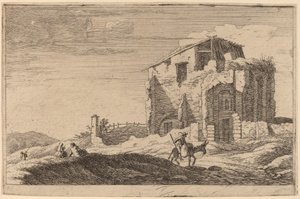 Vista de un edificio en ruinas de Herman van Swanevelt