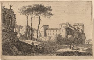 Vista de la Iglesia "Quattro Santi Coronati" de Herman van Swanevelt