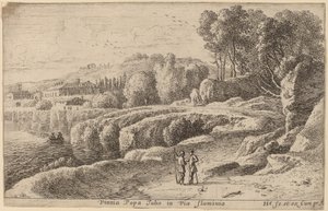 Viñedo del Papa Julio en la Via Flaminia de Herman van Swanevelt