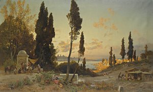 Vistas a través del Bósforo, Constantinopla de Hermann David Salomon Corrodi