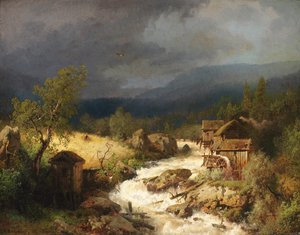 Molino en un torrente, 1871