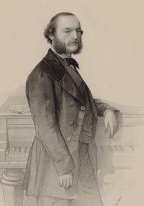 Retrato del pianista y compositor Désiré Magnus 1828-1884 de Hermann Raunheim