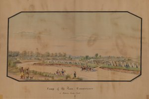 Campamento de los comisionados de paz en Medicine Lodge Creek, 1867