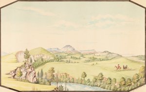 Las montañas Wichita desde Medicine Bluff, Territorio Indio, 1867