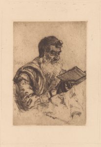 Orando hombre judío de Hermann Struck (signed by artist)