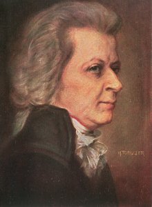 Wolfgang Amadeus Mozart (1756-91) pub. 1904 (litografía en color) de Hermann Torggler