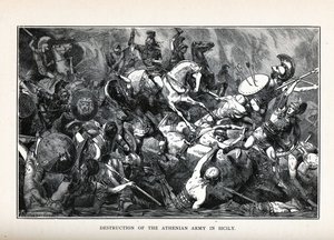 Destrucción del ejército ateniense en Sicilia, 1882 de Hermann Vogel