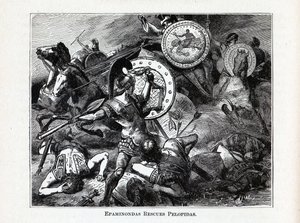 Epaminondas rescata a Pelópidas, 1882 de Hermann Vogel