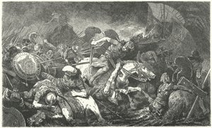 Huida de los persas después de la Batalla de Maratón, 490 a.C.