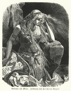 Gudrun junto al mar