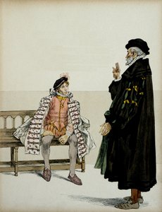 Enrique IV (1553-1610) ante su profesor La Gaucherie. Ilustración de Hermann Vogel (1856-1918) en “Henri IV”
