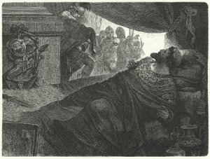 Mitrídates VI del Ponto intenta suicidarse tomando veneno, 63 a.C. de Hermann Vogel