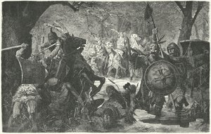 Cruzada de Ottokar II de Bohemia contra los antiguos prusianos paganos, 1255 de Hermann Vogel