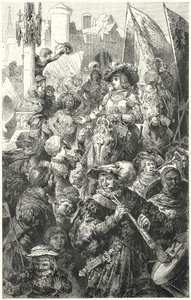 Procesión de Landsknechts partiendo para la guerra, siglo XVI de Hermann Vogel