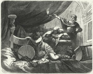 La mañana después de un banquete romano de Hermann Vogel