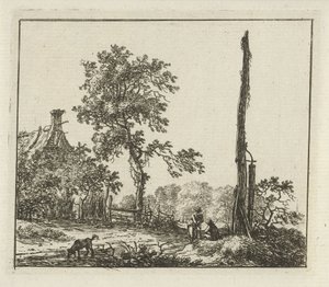 Paisaje con el poste alto Seis paisajes (título de la serie)