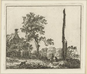 Paisaje con el poste alto Seis paisajes (título de la serie)