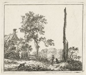 Paisaje con poste alto Seis paisajes (título de la serie)