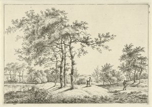 paisaje con madre e hijo de Hermanus Fock