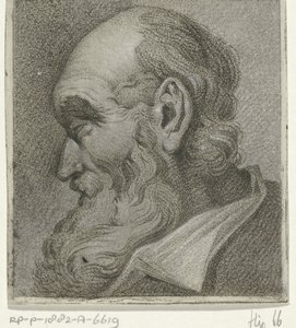retrato, de, un, anciano, en, perfil de Hermanus Fock