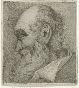 retrato, de, un, anciano, en, perfil de Hermanus Fock