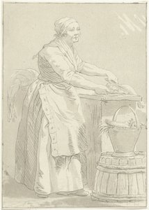 Mujer de limpieza de pescado mujer pez
