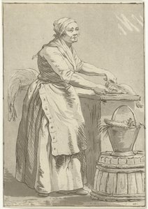 Mujer de limpieza de pescado