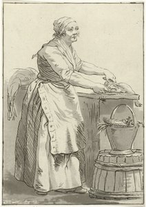 Mujer de limpieza de pescado