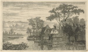Vista al río con pescadores