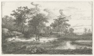 Dos cazadores en un ven de Hermanus Jan Hendrik van Rijkelijkhuysen