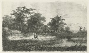 Dos cazadores en un ven de Hermanus Jan Hendrik van Rijkelijkhuysen