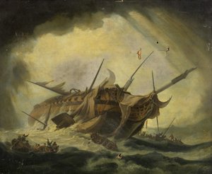 Fragata hundiéndose