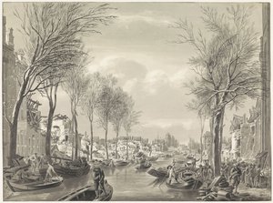 Trabajos de reparación en el Steenschuur después del desastre, 1807