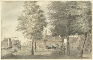 Plaza del pueblo de Zuilen de Hermanus Petrus Schouten