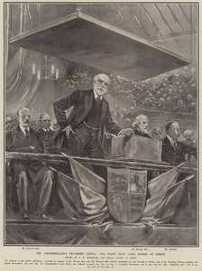 El crítico más franco del Sr. Chamberlain: el Muy Honorable John Burns en Derby de Hermanus Willem (after) Koekkoek