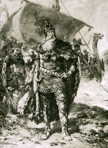 Un gran vikingo, ilustración de la serie 